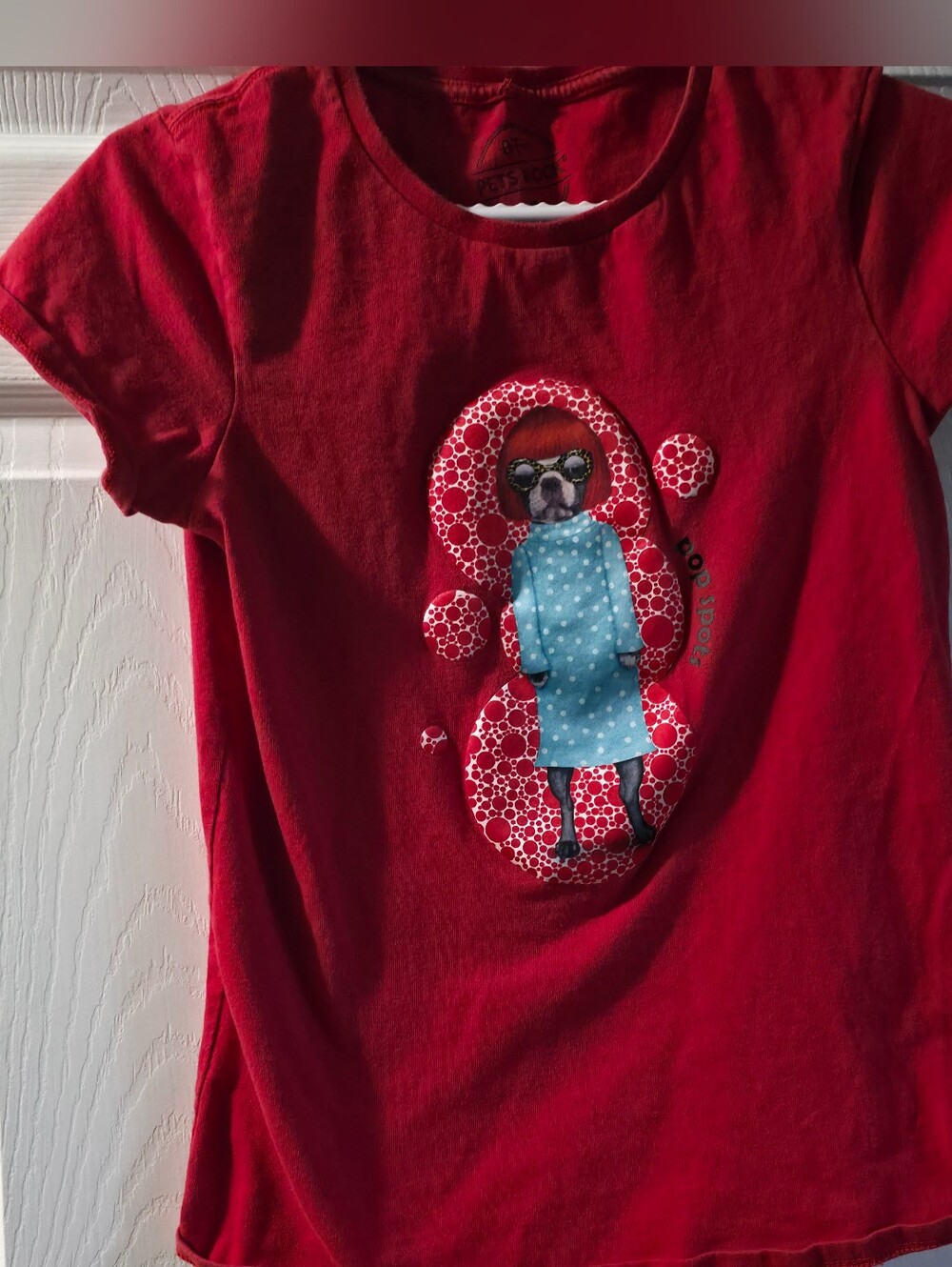 4/$25 Deal! Red Short-Sleeve Graphic Tee with Pet Rocks Themed Character